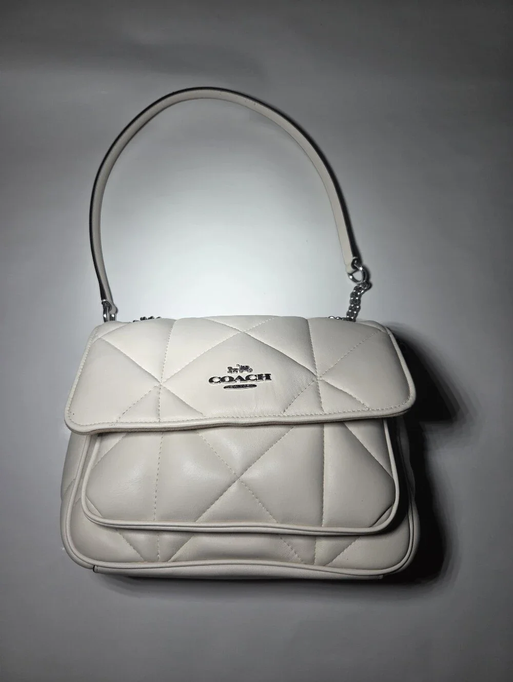 New Coach Klare puffy cream bag